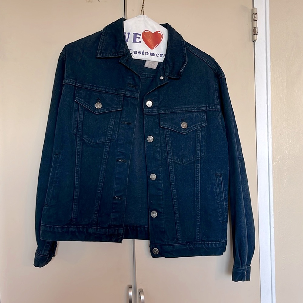 90s Vintage GAP Dark blue Jean Button-up “Classic Jacket”
